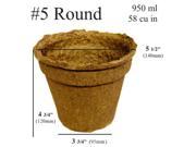 CowPots 5 in. Round Pot 950 ml 65 Cubic Inch
