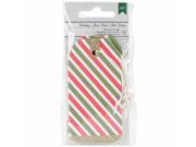 American Crafts 340090 Holiday Tags 1.75 x 3.5 in. 1 Stripe With Gold Glitter