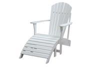 International Concepts K 51900 CS 0 Set of 2 pcs Adirondack chair with footrest White