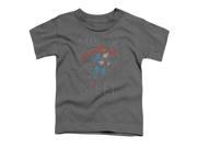 Trevco Dc Hardened Heart Short Sleeve Toddler Tee Charcoal Large 4T