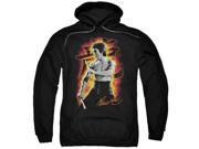 Trevco Bruce Lee Dragon Fire Adult Pull Over Hoodie Black 3X