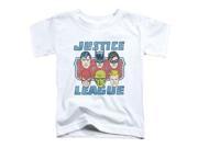 Trevco Dc Faces Of Justice Short Sleeve Toddler Tee White Medium 3T