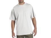 Dickies 1144624WHL Mens 2 Pack Short Sleeve Pocket White T Shirts Large