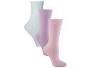 Sugar Free Sox 24903 Womens Diabetic Socks Pink Lavender Lt. Blue Pack of 3