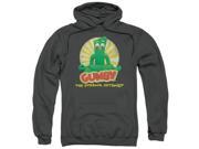 Trevco Gumby Optimist Adult Pull Over Hoodie Charcoal 2X