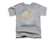 Trevco Garfield Chillin Short Sleeve Toddler Tee Athletic Heather Large 4T