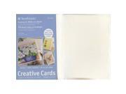 Strathmore ST105 630 5 x 6.875 Ivory Deckle Creative Cards 100 Pack