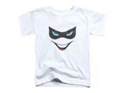 Trevco Batman Harley Face Short Sleeve Toddler Tee White Medium 3T