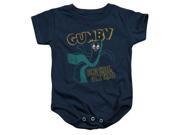 Trevco Gumby Bend There Infant Snapsuit Navy Small 6 months