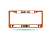 Baltimore Orioles Metal License Plate Frame Orange