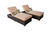 TKC Classic Chaise Lounges Outdoor Wicker Patio Furniture Set of 2