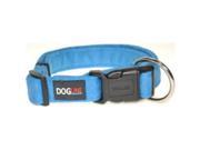 Dogline M8003 2 11 17 L x 0.63 W in. Comfort Microfiber Flat Collar Blue