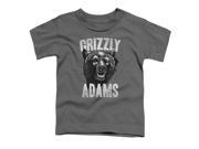 Trevco Grizzly Adams Retro Bear Short Sleeve Toddler Tee Charcoal Medium 3T