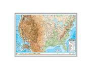 Universal Map 16467 United States Advanced Physical Mounted Silver Framed Map