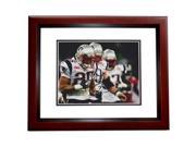 8 x 10 in. Patrick Chung Autographed New England Patriots Photo Mahogany Custom Frame