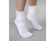 Prime Life Fibers SK200WHT10 Cotton Diabetic Socks Pair By Buster Brown in White Size 10