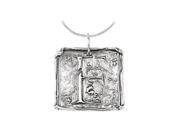 Fine Jewelry Vault UBPDS85638AGF Vintage Pendant with Letter F Engraved Initial Necklace in Rhodium Plating 925 Sterling Silver