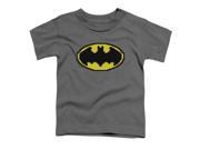 Trevco Batman Pixel Symbol Short Sleeve Toddler Tee Charcoal Large 4T