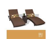 TKC Bali Chaise Lounges Outdoor Wicker Patio Furniture Set of 2