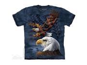 The Mountain 1082070 Eagle Flag Collage T Shirt Small