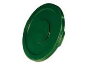 Rubbermaid Commercial Products 2609DGR Flat Top Lid For 10 Gallon Round Brute Container Dark Green