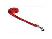 Sassy Dog Wear LEOPARD ORANGE1 L 4 ft. Leopard Dog Leash Orange Extra Small