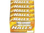 Halls Cough Suppressant Oral Anesthetic Menthol Honey Lemon Strong 9 Drops Pack of 20