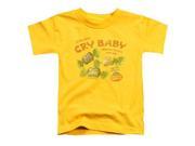 Trevco Cry Babies Vintage Ad Short Sleeve Toddler Tee Yellow Medium 3T