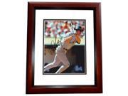 8 x 10 in. Wade Boggs Autographed New York Yankees Photo Hall of Famer Mahogany Custom Frame