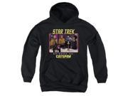 Trevco Star Trek Original Cats Paw Youth Pull Over Hoodie Black Large