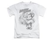Trevco Mighty Mouse Protect And Serve Short Sleeve Juvenile 18 1 Tee White Large 7