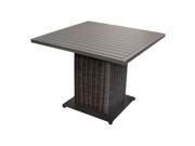 TKC Venice Square Outdoor Patio Dining Table Chestnut Brown