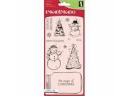 Inkadinkado I6031237 Christmas Clear Stamps 4 X8 Sheet Mason Jar Snowglobe