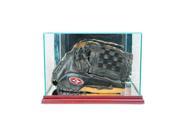 Perfect Cases BSBGLR C Rectangle Baseball Glove Display Case Cherry