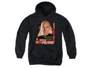 Trevco Star Trek Captain Picard Youth Pull Over Hoodie Black Extra Large