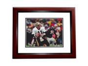 8 x 10 in. Billy Joe Tolliver Autographed New Orleans Saints Photo Mahogany Custom Frame