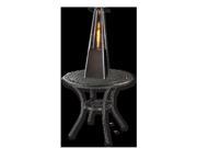 SUNHEAT PHSQSS Contemporary Square Design Tabletop Patio Heater With Decorative Variable Flame Stainless Steel