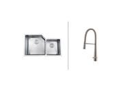 Ruvati RVC2354 Stainless Steel Kitchen Sink and Stainless Steel Faucet Set