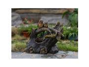 JecoInc FCL102 Tree Trunk and Owls Water Fountain