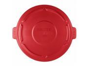 Rubbermaid Commercial Products 261960RED Flat Top Lid For 20 gal. Round Brute Container Red
