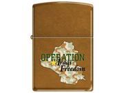 Fox Outdoor 86 20413 Operation Iraqi Freedom Zippo Lighter Toffee
