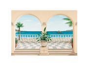 Brewster Home Fashions DM103 Terrasse Provencale Wall Mural 100 in.
