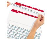 Avery Dennison 11412 Print Apply Clear Label Dividers With Color Tabs 5 Tab Red