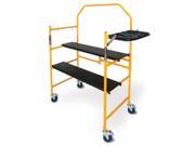 Metaltech I IMCNT Jobsite 4 Ft. Mini Scaffold With Safety Rail And Work Tray