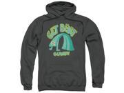 Trevco Gumby Get Bent Adult Pull Over Hoodie Charcoal Large