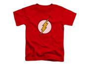 Trevco Dc Flash Logo Short Sleeve Toddler Tee Red Small 2T