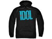 Trevco Billy Idol Logo Adult Pull Over Hoodie Black Small