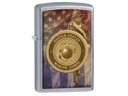 Fox Outdoor 86 14634 The Seal Usmc Zippo Lighter Street Chrome