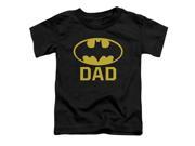 Trevco Batman Bat Dad Short Sleeve Toddler Tee Black Large 4T