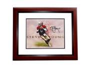 8 x 10 in. Steve Young Autographed San Francisco 49Ers Photo Mahogany Custom Frame
